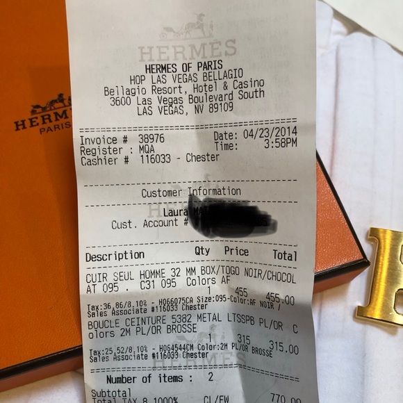 Reversible Hermès belt - Picture 8 of 8